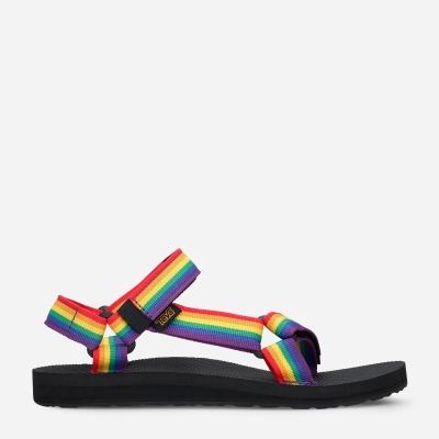 Teva Original Universal Rainbow Pride Women's Multicolor / Black Hiking Sandals CA02076 Canada Sale